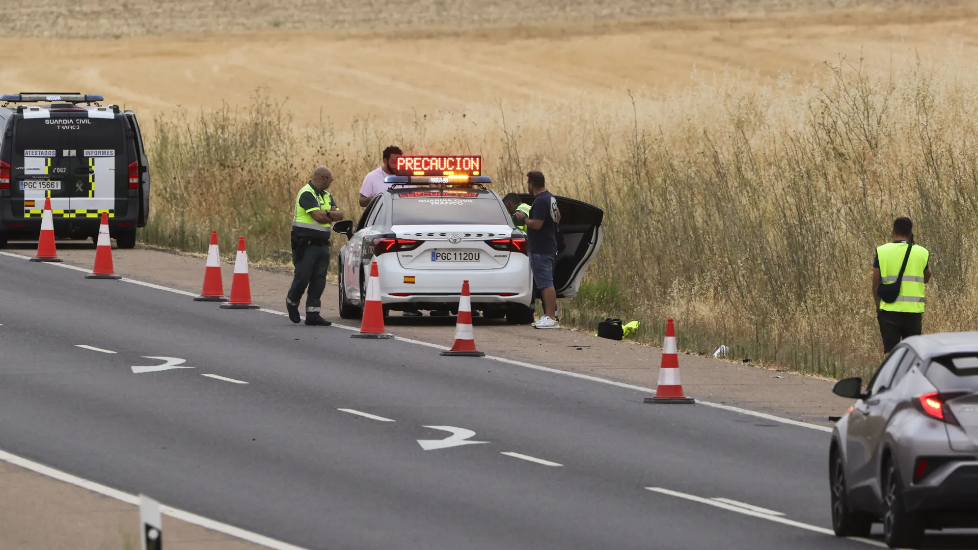 Muere un motorista tras chocar con un turismo en la N-620 en Salamanca